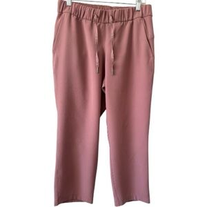 Lululemon On The Fly 7/8 Maeve Pink Cropped Pants
